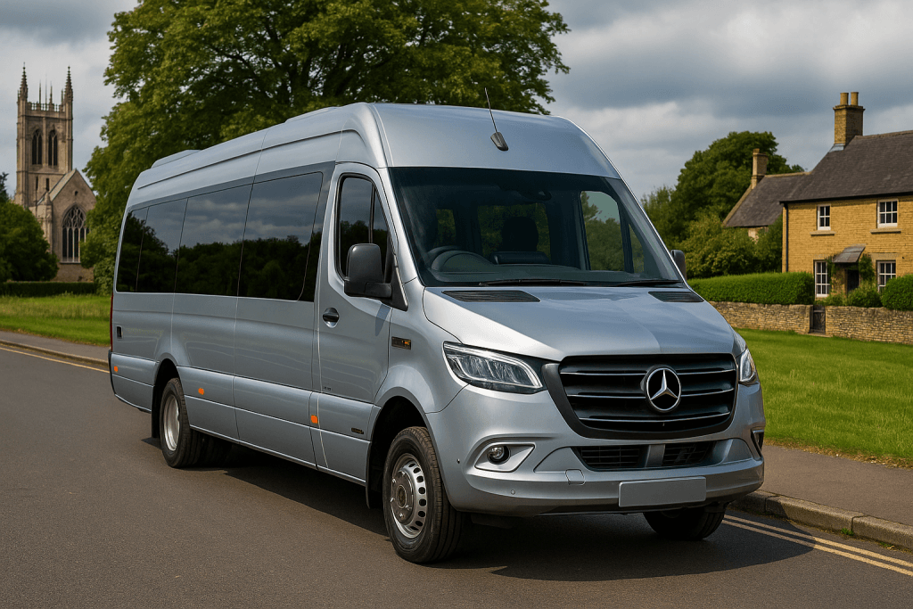 West London minibus hire service – Mercedes Sprinter ready for UK day tours