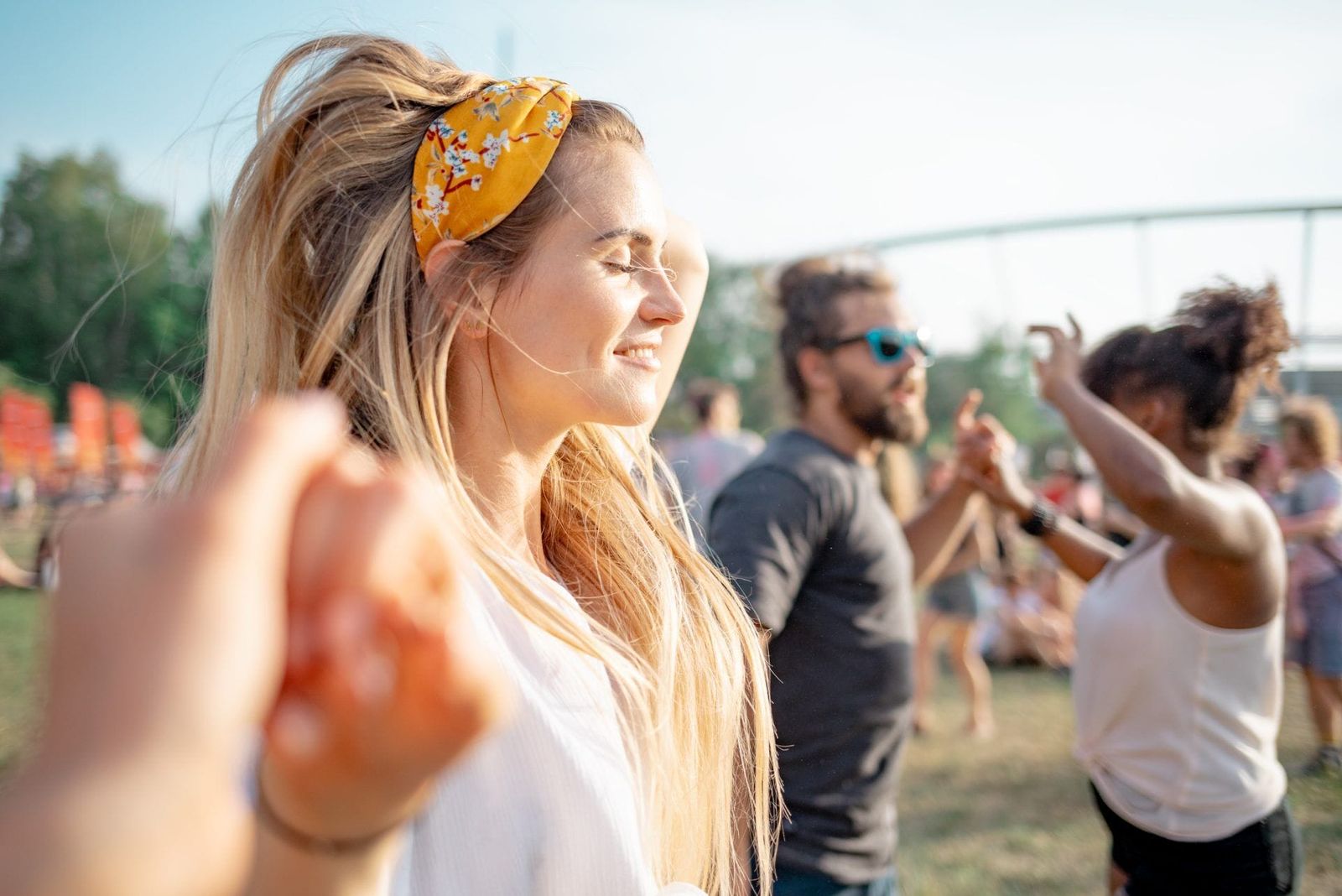 Festival-Goers Enjoying Music Outdoors