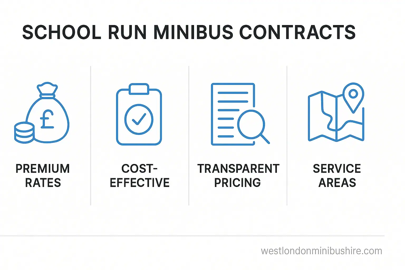 Infographic summary: Guaranteed Stress-Free School Run Minibus Contracts