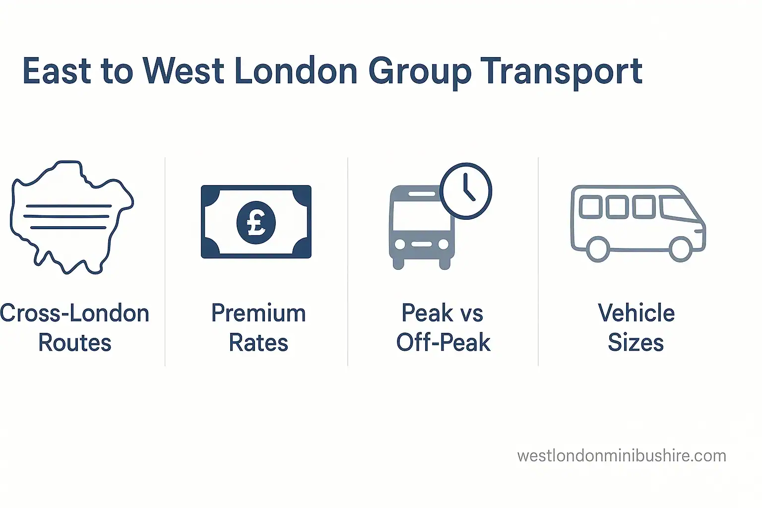 Infographic summary: The Complete Guide to Reliable East to West London Transport