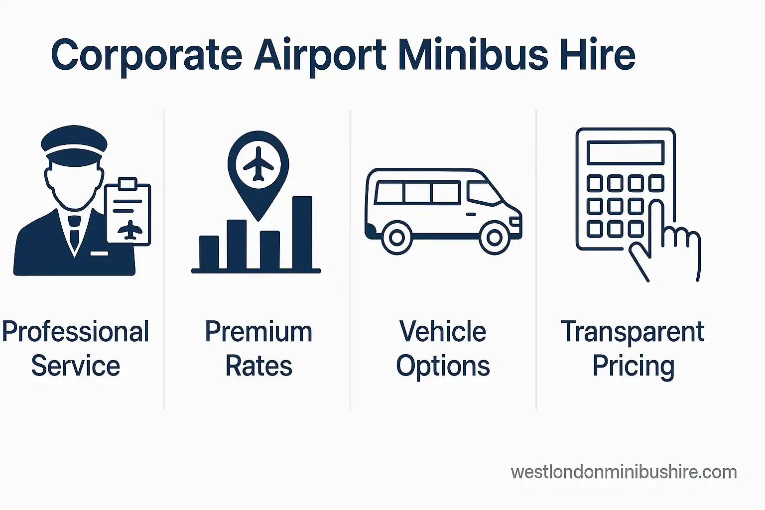 Infographic summary: The Ultimate Guide to Reliable Corporate Airport Minibus Hire