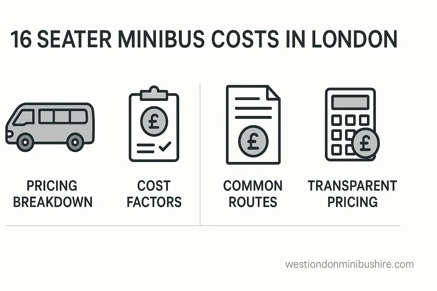 Infographic summary: The Complete Guide to Reliable 16 Seater Minibus Costs