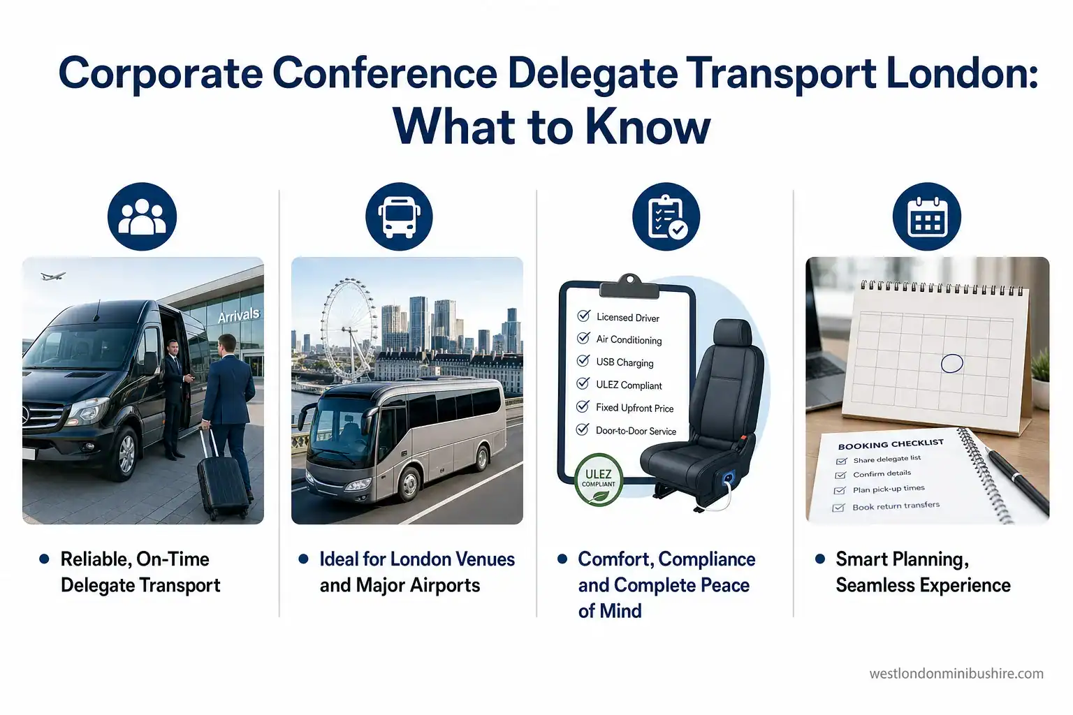 Infographic summary: Corporate Conference Delegate Transport London: What to Know